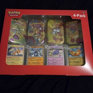 Pokemon Trading Card Game 4-Pack with Red Box